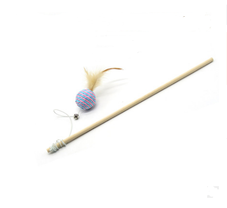 Juguete Interactivo para Gatos - Vara de Madera Artesanal con Ratón - Image 24