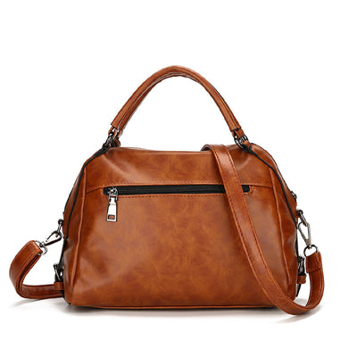 Bolso Boston de Cuero Encerado - Bolsa de Hombro Estilo Otoño - Image 4