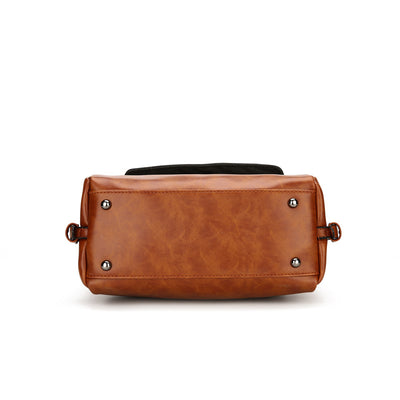 Bolso Boston de Cuero Encerado - Bolsa de Hombro Estilo Otoño - Image 5