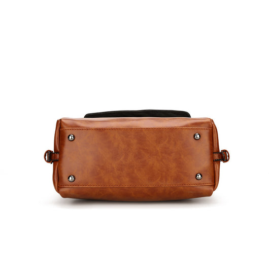 Bolso Boston de Cuero Encerado - Bolsa de Hombro Estilo Otoño - Image 5