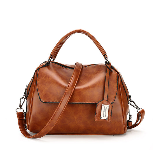 Bolso Boston de Cuero Encerado - Bolsa de Hombro Estilo Otoño - Image 6