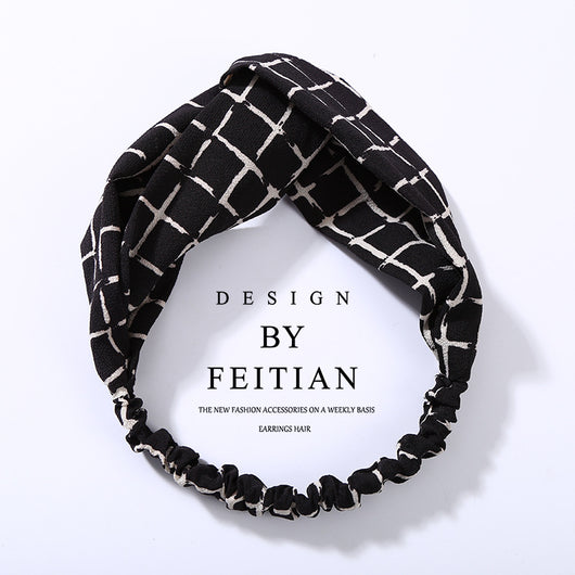 Diadema de Chifón Floral con Nudo Cruzado - Image 3