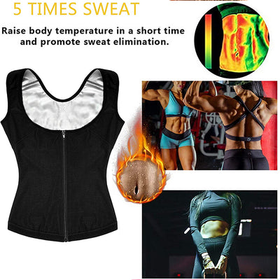 Traje Sauna Deportivo para Mujer con Cierre y Faja Reductora - Image 10