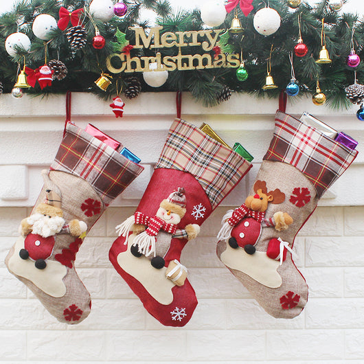 Calcetines Navideños Santa Claus - Set de Regalos Año Nuevo