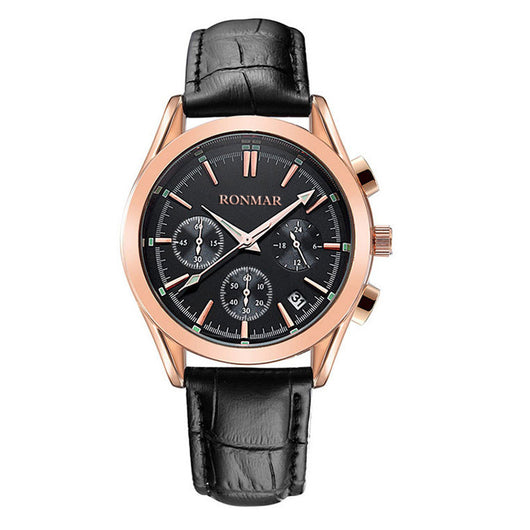 Reloj Casual Luminoso Resistente al Agua con Correa de Cuero