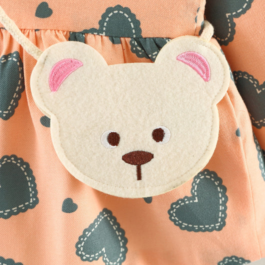 Vestido Infantil de Algodón con Mangas Largas - Diseño Princesa Cartoon para Otoño - Image 4