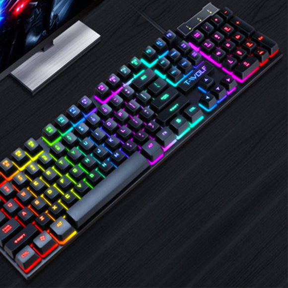 Teclado Gaming USB Luminoso con Teclas Flotantes