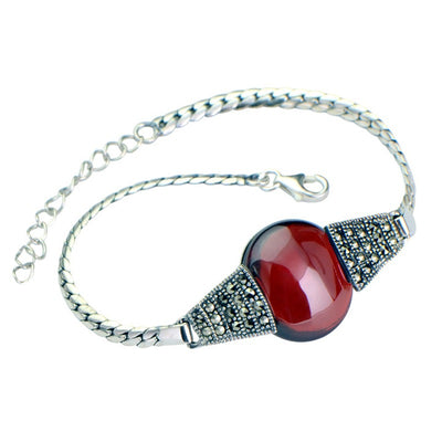 Pulsera de Plata Esterlina 925 Pequeña Negra