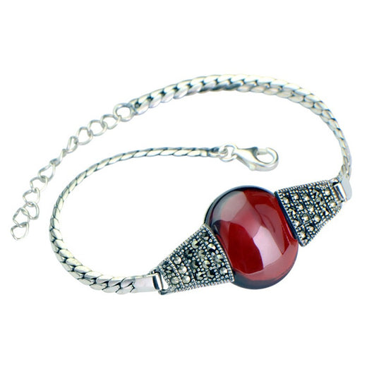 Pulsera de Plata Esterlina 925 Pequeña Negra