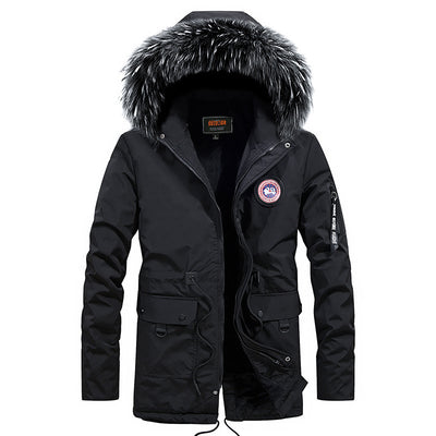 Abrigo de Invierno para Hombre con Cuello de Pelaje - Algodón Grueso y Cálido - Image 6