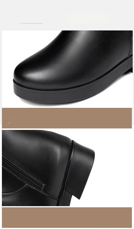 Botas de Mujer con Tacón Grueso y Forro de Terciopelo Acolchado - Image 8