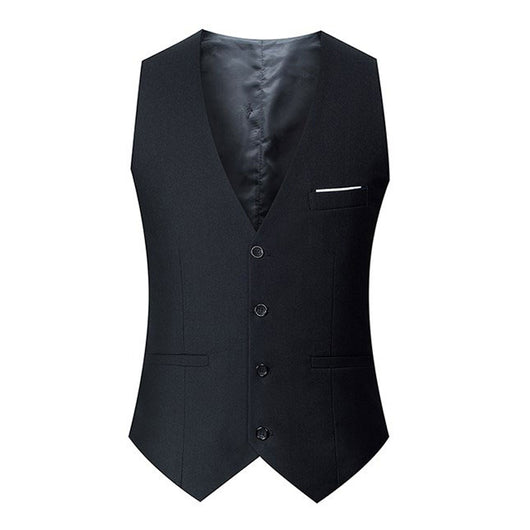Chaleco de Traje Doble Botonadura Estilo Británico Talla Grande - Image 4