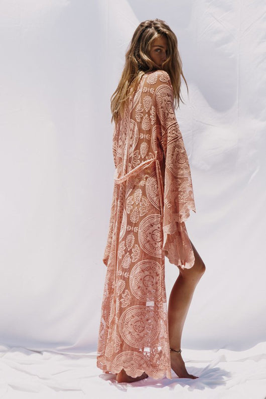 Cardigan Bohemio Largo de Encaje para Mujer - Talla Grande - Image 3
