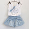 Conjunto Blusa con Moño + Falda a Cuadros