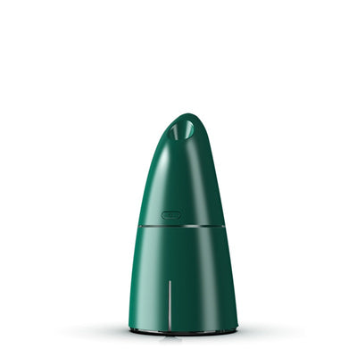 Red columnar USB mini humidifier with a power button and top mist outlet, designed for small spaces. - Image 14