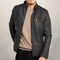 Chaqueta de Motociclista Punk con Cuello Alto para Hombre