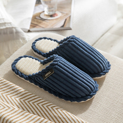 Pantuflas de Pareja Invierno Terciopelo Plataforma Antideslizante Cálidas - Image 4