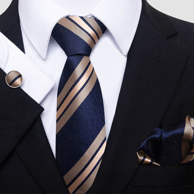 Conjunto de Corbata, Pañuelo y Gemelos para Hombre - Elegancia Empresarial - Image 15
