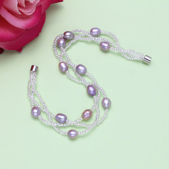 Pulsera de Perlas de Agua Dulce