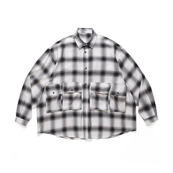 Camisa Cuadros Blanco y Negro Hombre Suelta - Estilo Casual Versátil