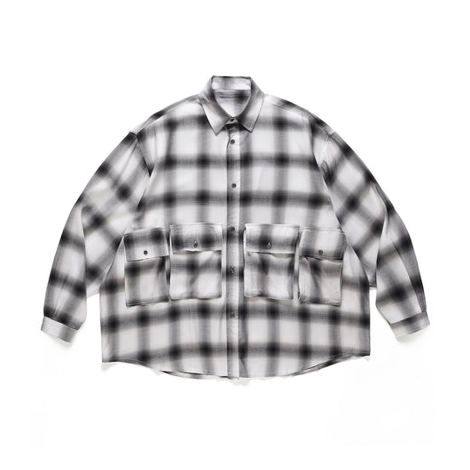 Camisa Cuadros Blanco y Negro Hombre Suelta - Estilo Casual Versátil