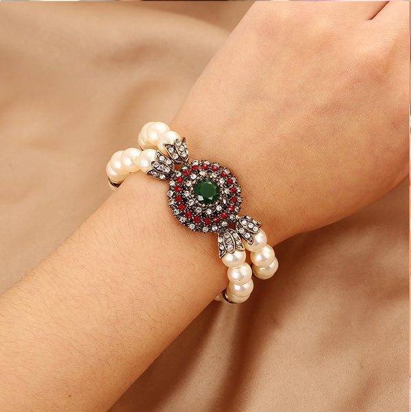 Pulsera de Perlas Finas Lujo