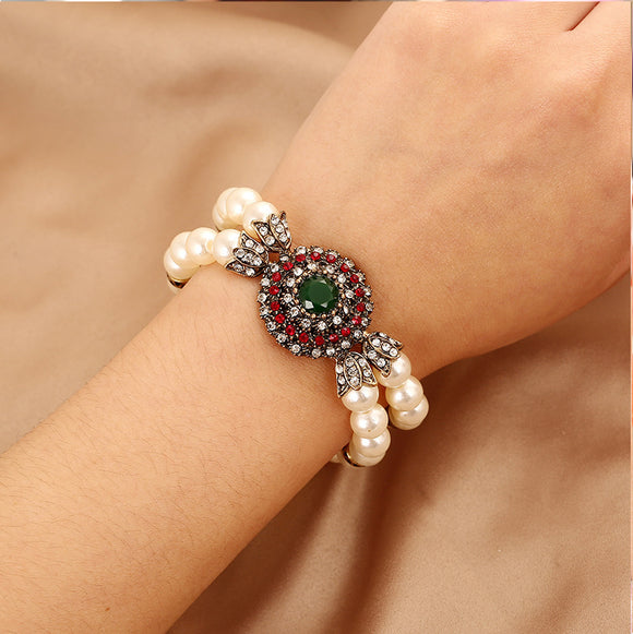 Pulsera de Perlas Finas Lujo