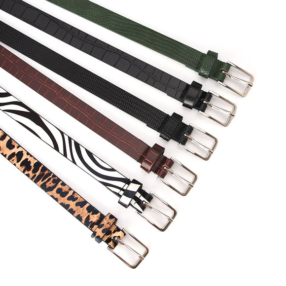 Cinturón Decorativo Estampado Cebra para Moda