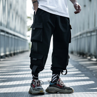 Pantalones Cargo Paracaidista Loose Tide Negros - Estilo Urbano Oversized - Image 6