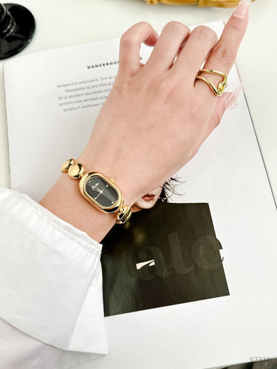 Reloj Pulsera Dorado Elegante Oval para Mujer - Image 20