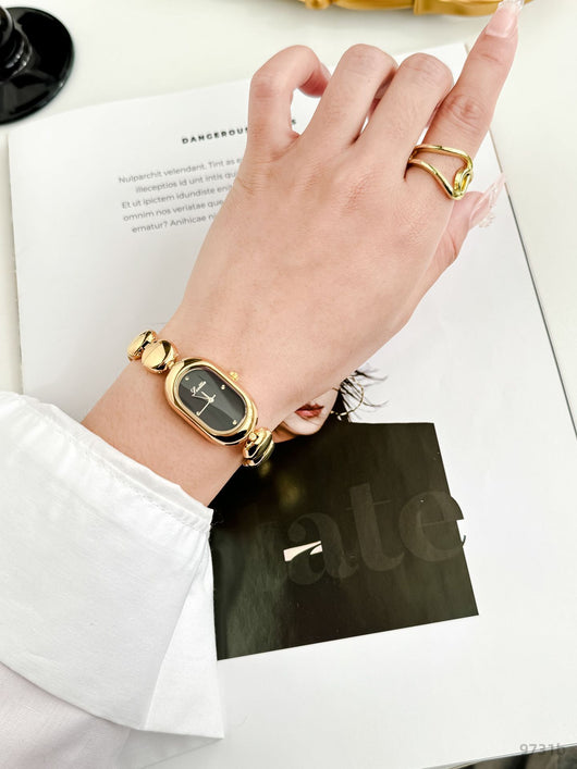 Reloj Pulsera Dorado Elegante Oval para Mujer - Image 20
