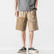 Shorts de Design Japonês com Costura Contrastante e Corte Reto