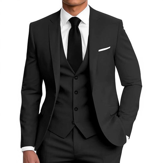 Traje de Negocios Tres Piezas con Botones Dobles para Hombre - Image 4