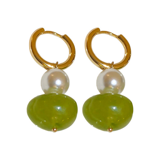 Aretes Geométricos Irregulares Retro Redondos - Image 5