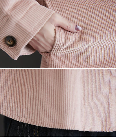 Camisa de Pana Vintage Talla Grande para Otoño - Image 13