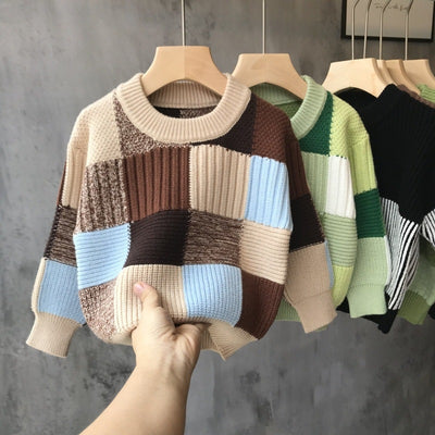 Suéter Grueso Tejido para Niños - Playera Base Holgada - Image 6