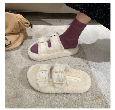 Pantuflas Cálidas con Forro Polar y Hebilla Ajustable para Mujer - Image 12