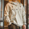 Sudadera Protectora con Patrón Espiga y Media Cremallera