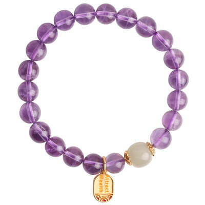 Pulsera de Amatista con Cuentas Naturales para Mujer - Image 10