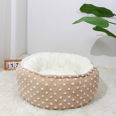 Cama Redonda Acogedora para Gatos y Perros Pequeños - Nido Térmico Suave - Image 9