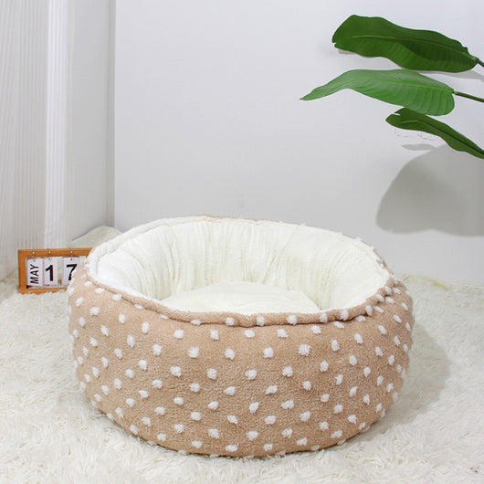 Cama Redonda Acogedora para Gatos y Perros Pequeños - Nido Térmico Suave - Image 9