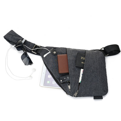 Bolsa de Lona para Hombre - Mochila Cruzada Multifunción con Protección Antirrobo - Image 4