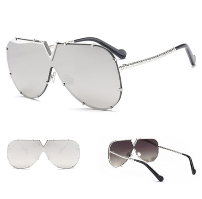 Gafas de Sol Unisex Rimless con Remaches - Estilo Minimalista y Versátil - Image 6