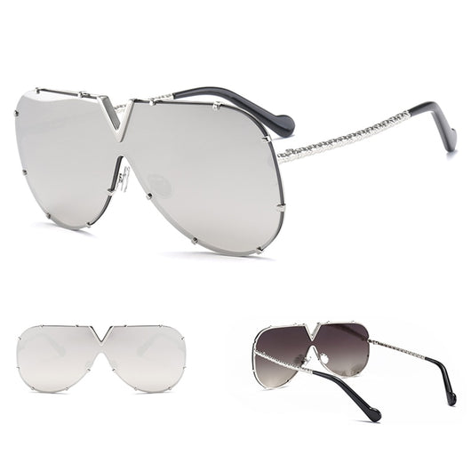 Gafas de Sol Unisex Rimless con Remaches - Estilo Minimalista y Versátil - Image 6