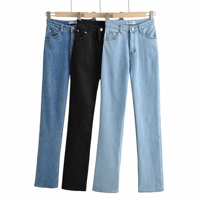 Jeans Retro Slim Micro Acampanados para Mujer - Estilo Europeo y Americano - Image 18