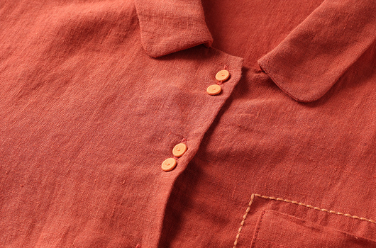 Camisa de Lino y Algodón para Mujer con Solapa Clásica - Image 8