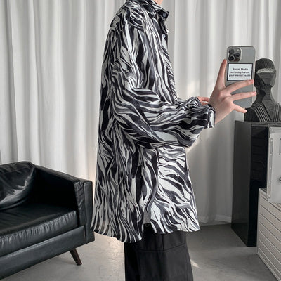 Camisa Hombre Estampado Leopardo Corte Relajado - Image 2