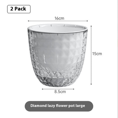 Maceta Transparente Autorregante con Diseño Floral - Image 10