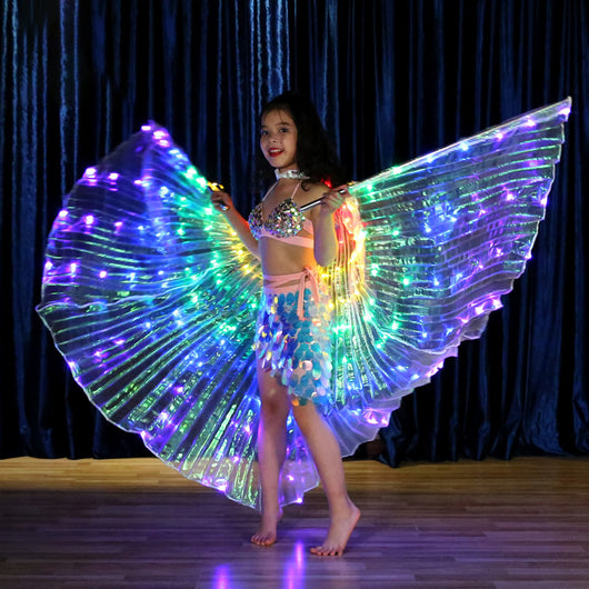 Alas LED Mariposa Iluminadas para Danza y Presentaciones - Alas de Luz Multicolor con Varilla - Image 5