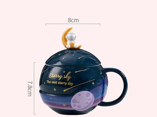 Taza Cerámica Creativa con Cuchara y Tapa Integrada - Image 17